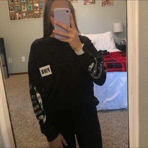 black pink long sleeve